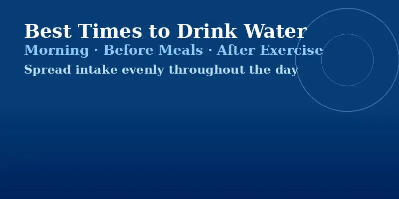 Best times to drink water during the day — morning, before meals, after exercise
