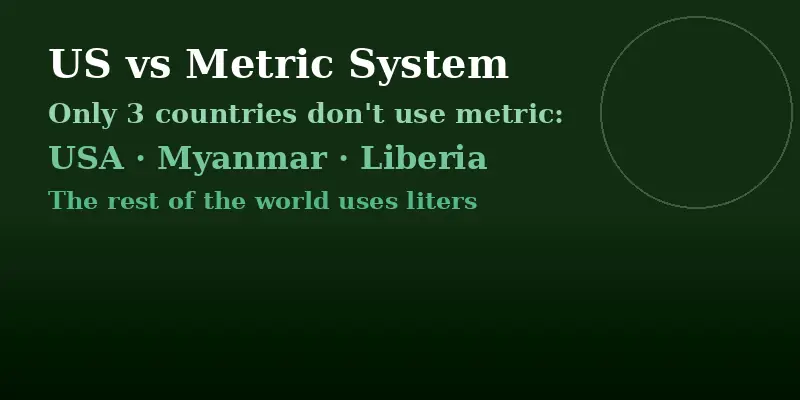 US vs metric system — only 3 countries in the world have not adopted the metric system as primary standard